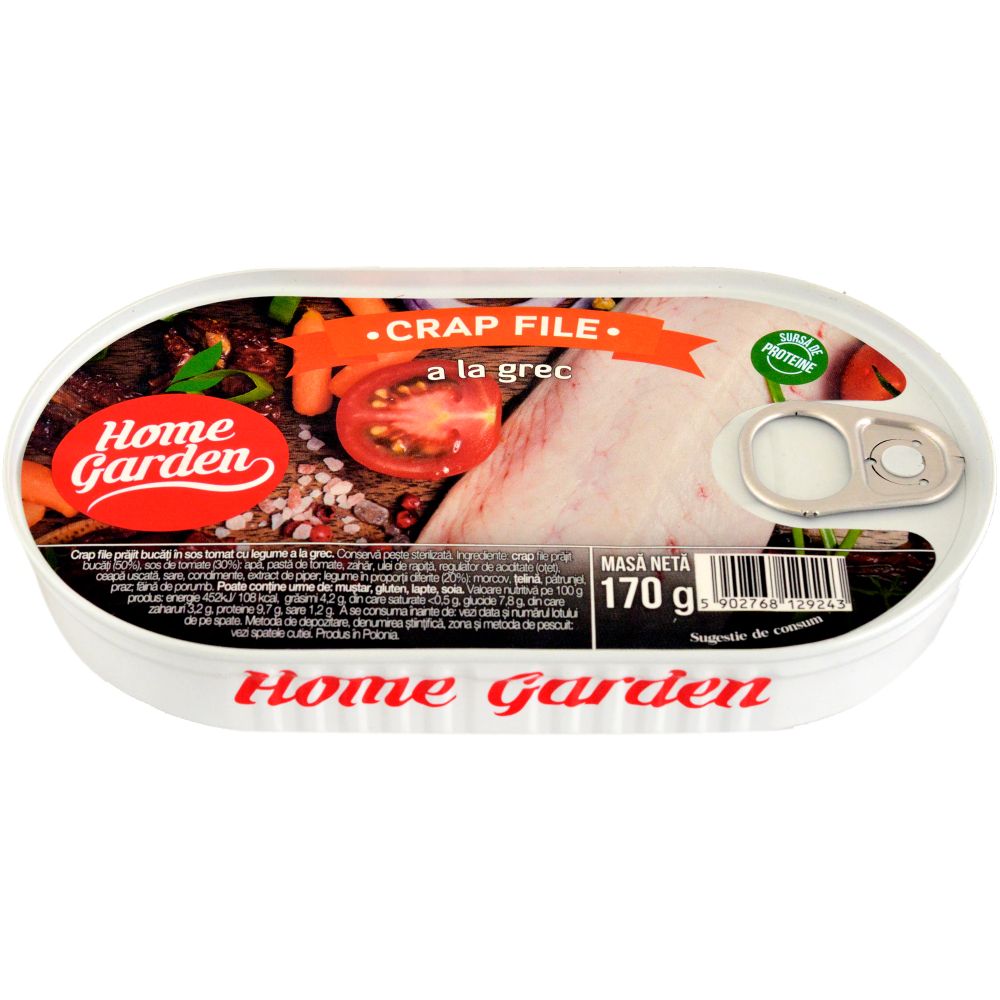 Conserva Crap File a la Grec Home Garden, 170 g