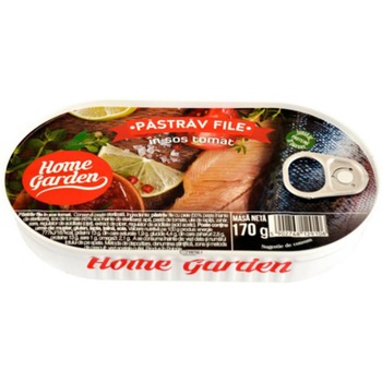 Pastrav File in Sos Tomat, Home Garden, 170 g Pastrav File in Sos Tomat, Home Garden, 170 g