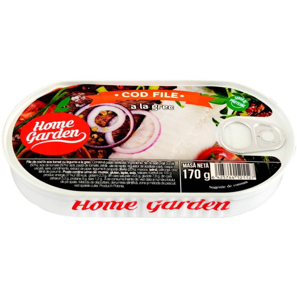 Conserva Cod File a la Grec Home Garden, 170 g