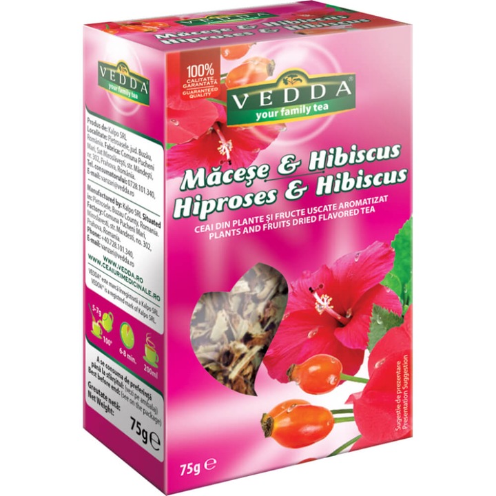 Ceai de Macese cu Hibiscus Vedda, 75g