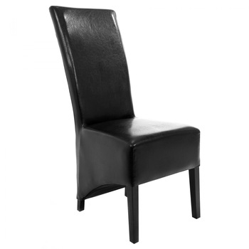 Scaun living, iMK®, fix, fara brate, tapiterie imitatie piele neagra, 48 x 73 x 106 cm Scaun living, iMK®, fix, fara brate, tapiterie imitatie piele neagra, 48 x 73 x 106 cm