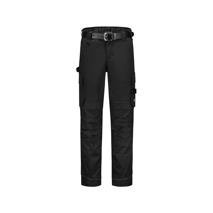Унисекс работен панталон Malfini, ниска талия, многофункционални джобове, с Cordura, ластик, черен, 44