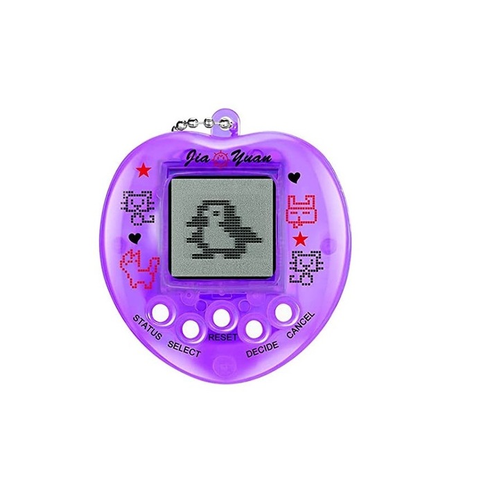 Интерактивна играчка Fidget, Тамагочи Сърце, Tamagotchi има 168 различни животни, Електронна игра, Лилав, 6+