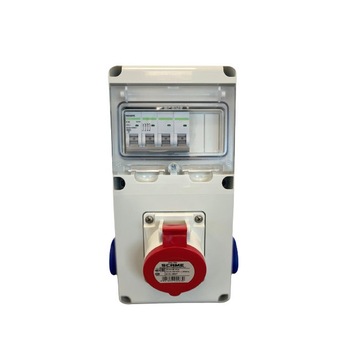 Tablou organizare santier SCAME, echipat cu sigurante, 2 prize suko, 1 priza 16A Tablou organizare santier SCAME, echipat cu sigurante, 2 prize suko, 1 priza 16A