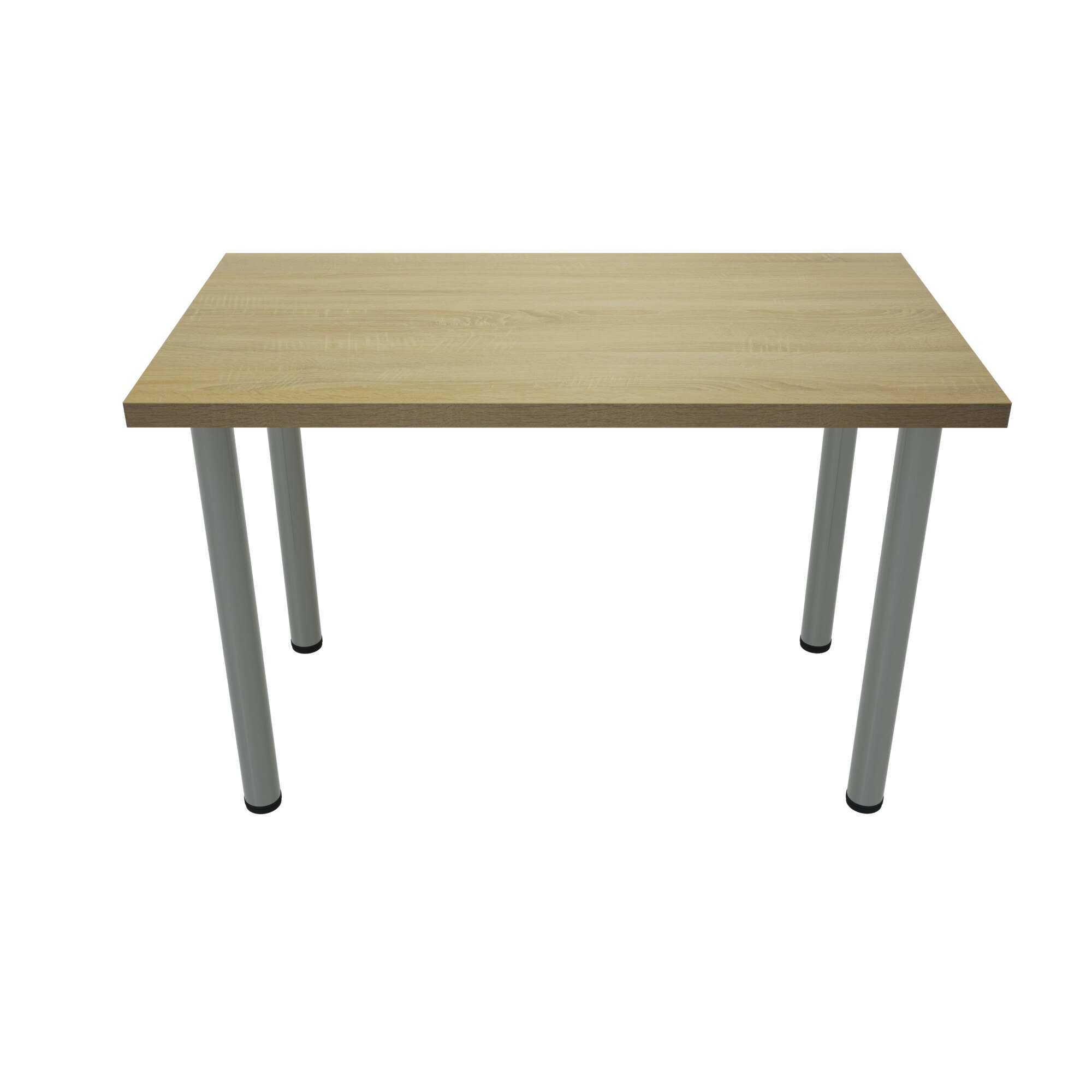 Masa dining / bucatarie, Mobiref, cu blat dublat 36 mm, 115 cm x 63 cm x 75 cm, Sonoma, picioare vopsite electrostatic, reglabile