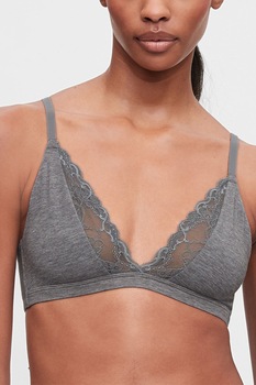 GAP, Sutien cu insertii de dantela, Gri GAP, Sutien cu insertii de dantela, Gri