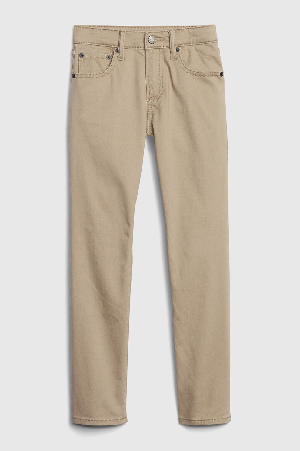 GAP, Pantaloni slim fit cu talie medie, Maro nisip