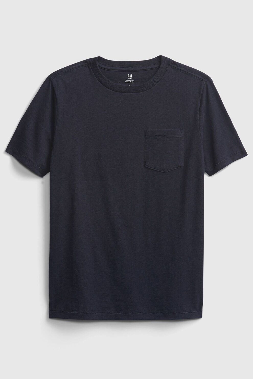 GAP, Tricou de bumbac organic cu buzunar aplicat pe piept, Negru
