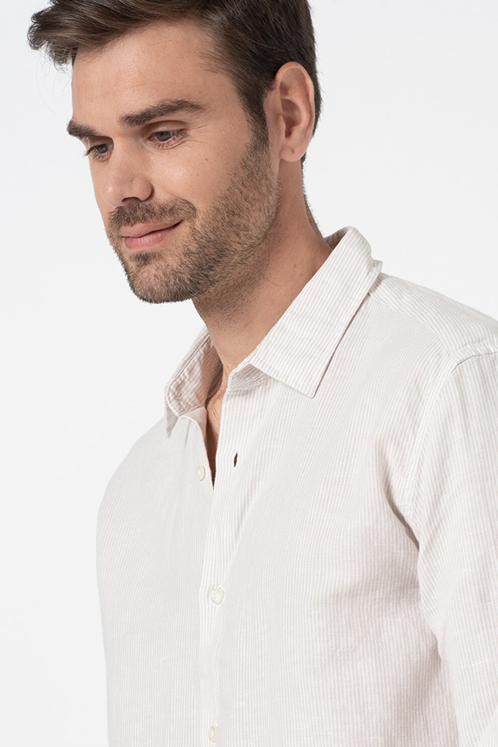 GAP, Camasa din amestec de in, Alb prafuit