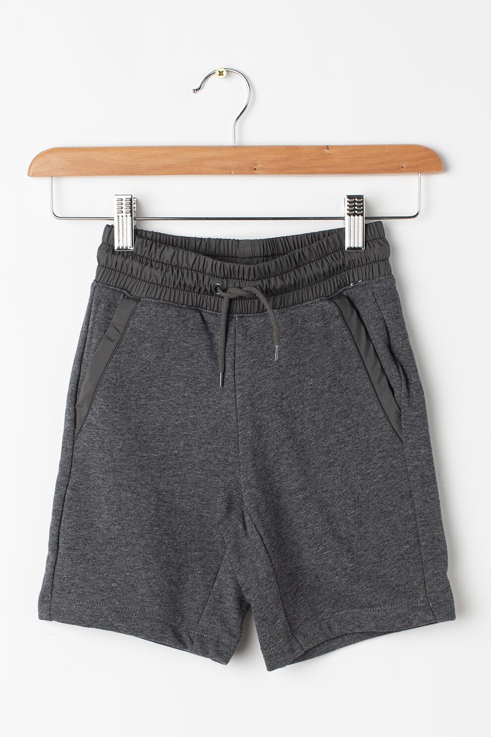 GAP, Bermude de jerseu cu snur, Gri inchis melange