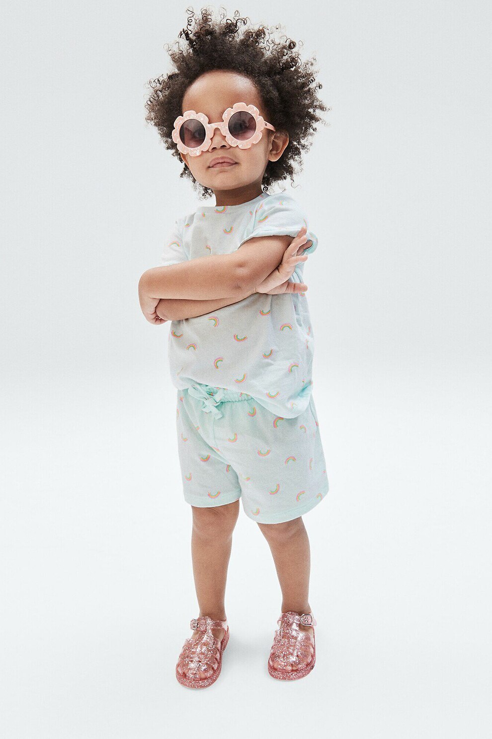 GAP, Pantaloni scurti cu talie elastica, Albastru pastel