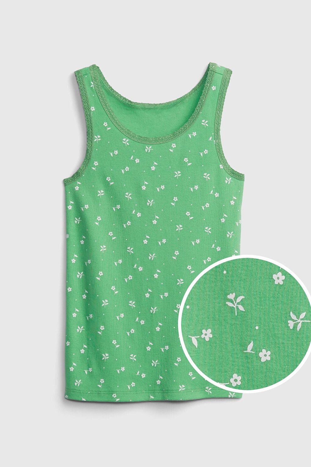 GAP, Top cu garnituri de dantela, Verde