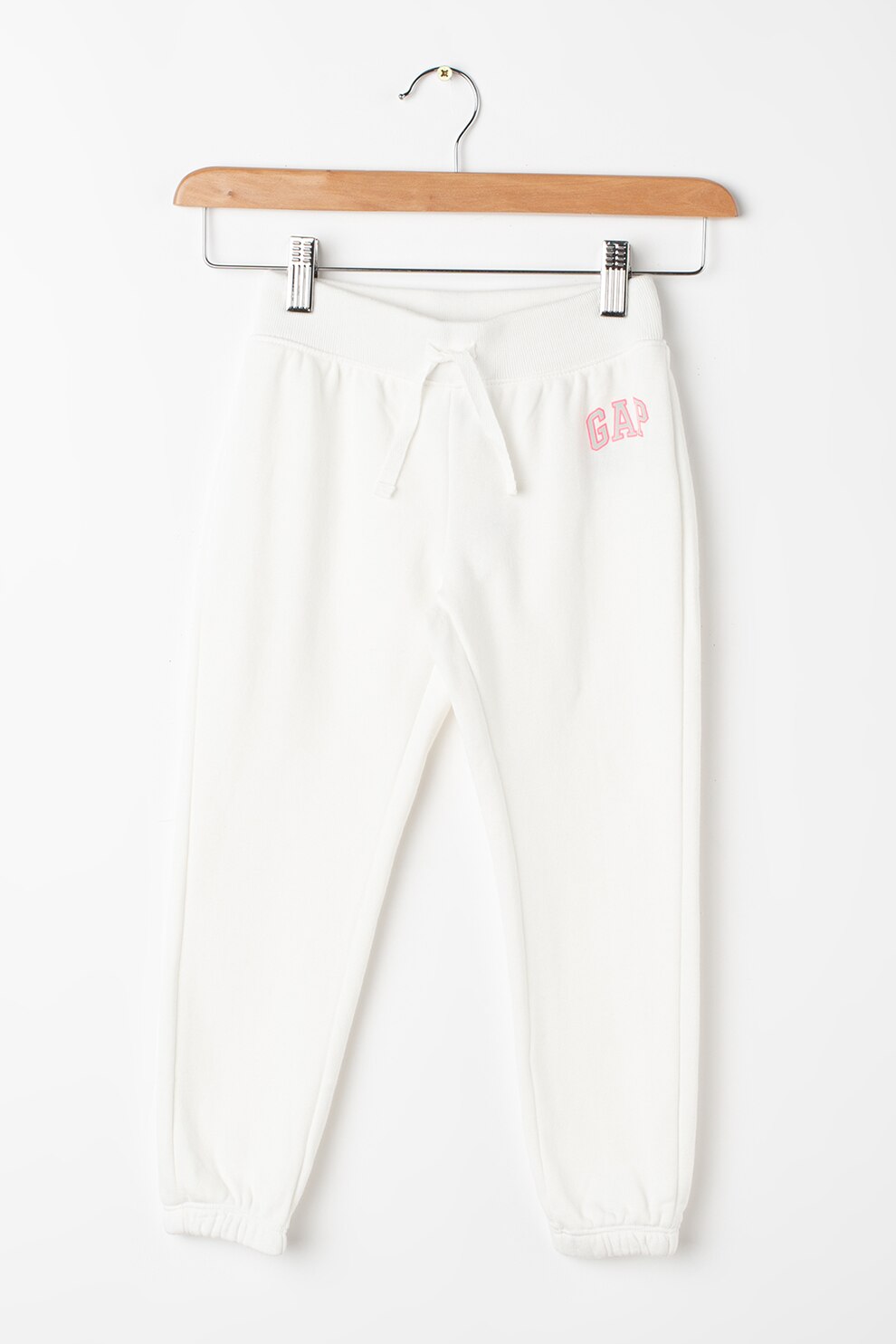 GAP, Pantaloni sport cu snur de ajustare in talie, Alb