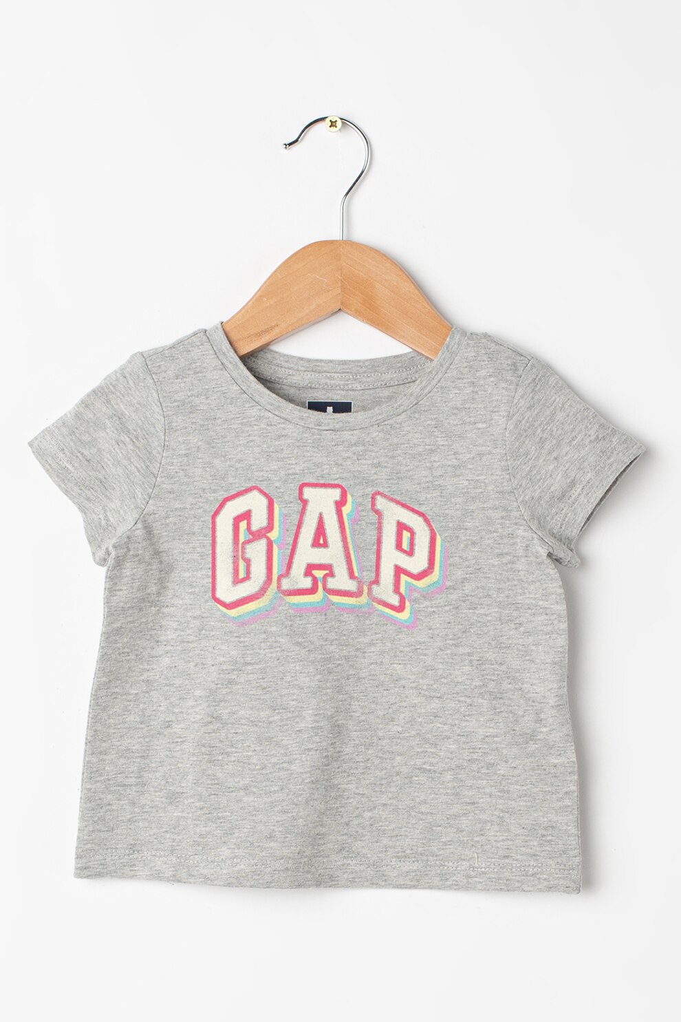 GAP, Tricou cu imprimeu logo, Gri melange