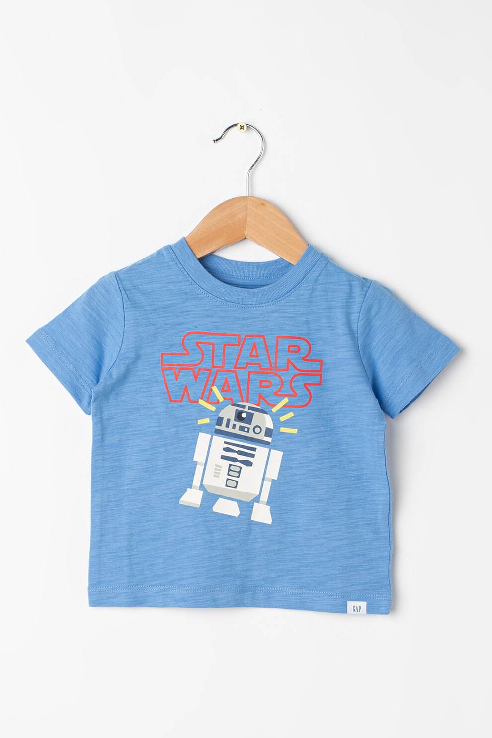 GAP, Tricou din bumbac cu imprimeu cu desene animate, Albastru deschis