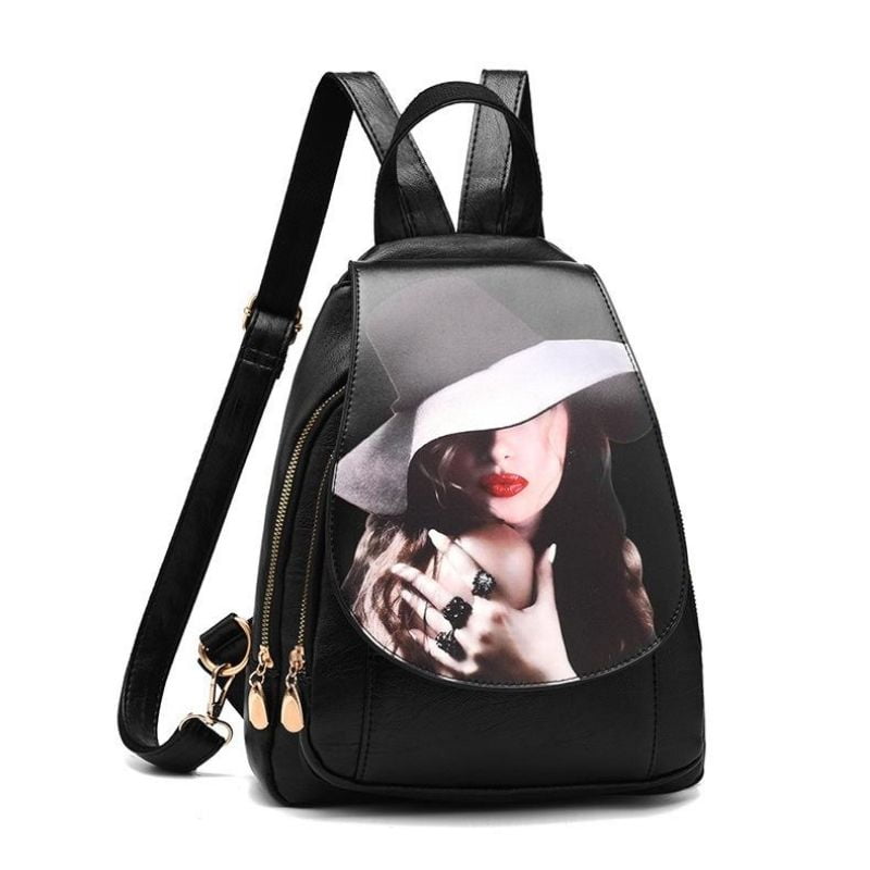 Rucsac dama Print Beautiful Negru