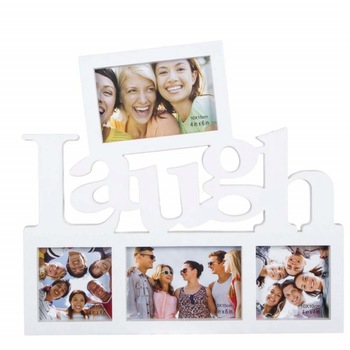Rama foto decorativa cu 4 poze, model Pufo Laugh, 40 x 36 cm Rama foto decorativa cu 4 poze, model Pufo Laugh, 40 x 36 cm
