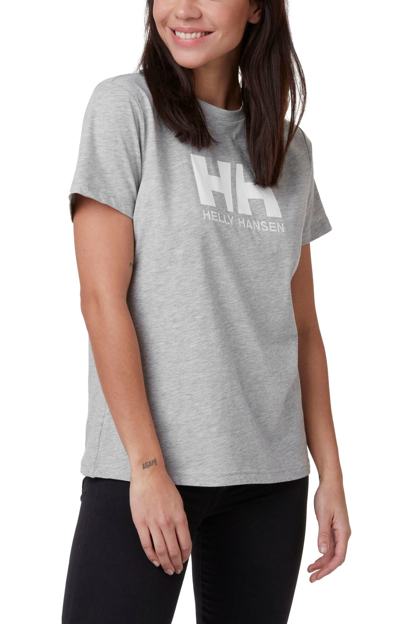 Tricou pentru dama, Helly Hansen W Hh Logo T-Shirt, Gri, L