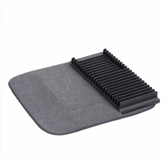 Suport Pufo pentru scurs vase cu servet absorbant, 49 x 43 cm, gri