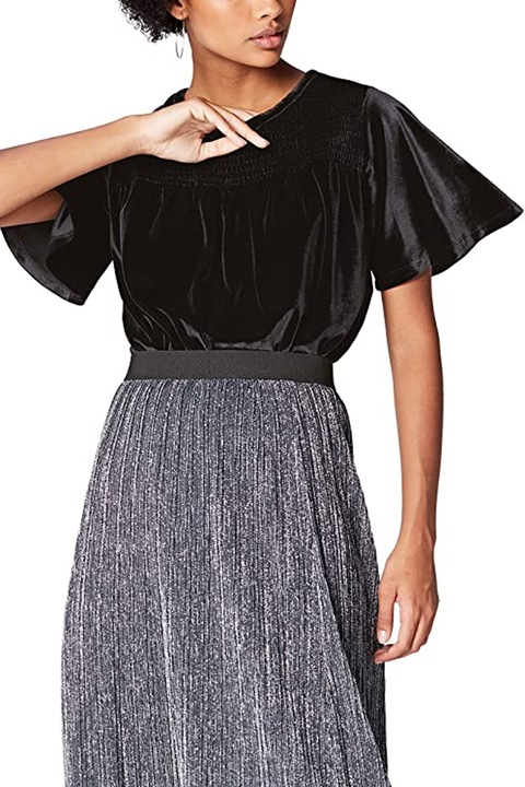 Дамска блуза Find AZ14119, Кадифена, Матово черно