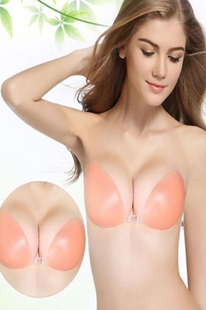 Sutien Push Up Silicon Bra, Bej