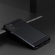 Силиконов TPU Ultra Protect Slim Anti-Shock калъф, съвместим с OnePlus 9 Pro, въглеродни влакна, черен