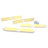 set suporturi placute numar inmatriculare auto ultra slim - 4 bucati fata  spate fara rama alb imagen 9_0_
0