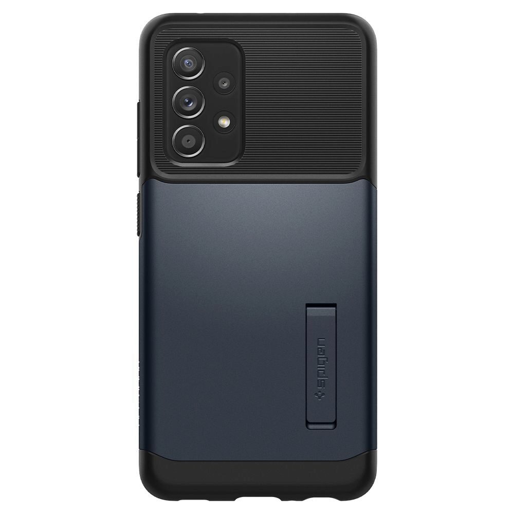 Husa Antisoc Spigen Slim Armor pentru Samsung Galaxy A72, Functie Stand, Metal Slate