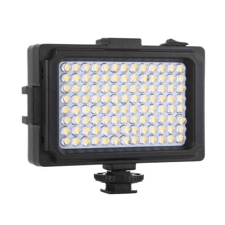 PU4096 Puluz LED лампа за фото/видео камера, 1800 лумена, 104 светодиода, с 2 светлинни режима Бял/Оранжев, Черен