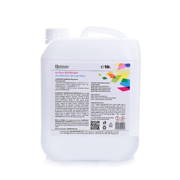 Dezinfectant pentru suprafete, gata de utilizare, KLINTENSIV, avizat biocid, microbactericid, sporicid, virucid, 20 L Dezinfectant pentru suprafete, gata de utilizare, KLINTENSIV, avizat biocid, microbactericid, sporicid, virucid, 20 L