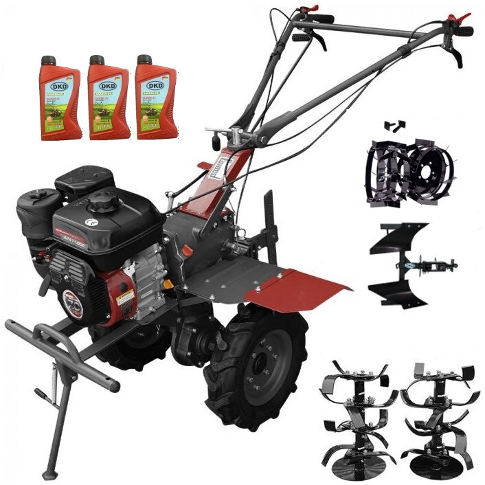 Pachet Motocultor Profesional Weima WM 1100C, 3 Viteze, Motor 7CP, 6 piese