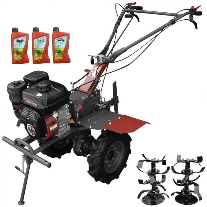 Pachet Motocultor Profesional Weima WM 1100C, 3 Viteze, Motor 7CP, 4 piese