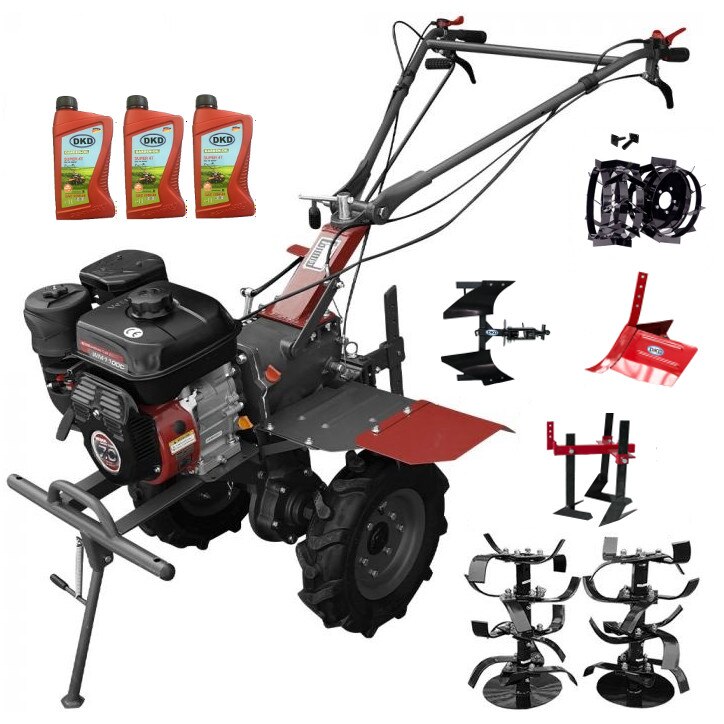 Pachet Motocultor Profesional Weima WM 1100C, 3 Viteze, Motor 7CP, 8 piese