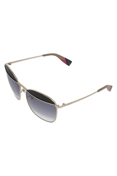 Furla, Ochelari de soare patrati cu lentile in degrade, Negru/Grej/Roz, 59-16-144 Standard Furla, Ochelari de soare patrati cu lentile in degrade, Negru/Grej/Roz, 59-16-144 Standard