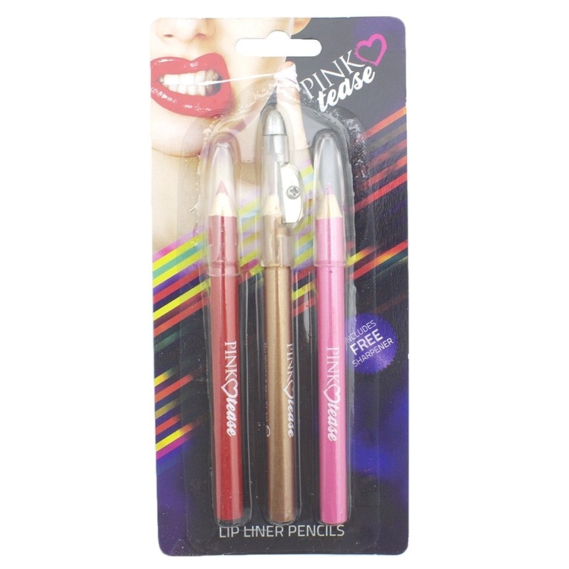 Set creioane de buze Pink Tease, 3 bucati