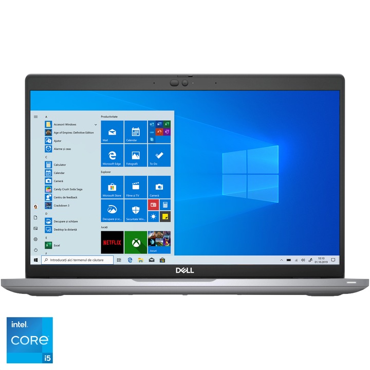 Dell Latitude 5420 ultrahordozható laptop, Intel Core i5-1135G7 processzorral akár 4.20 GHz-ig, 14", Full HD, 8 GB, 256 GB SSD, Intel UHD Graphics, Windows 10 Pro, Silver