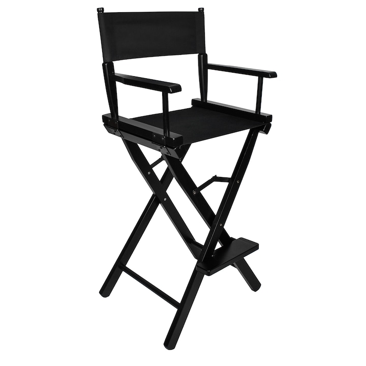 Iso Trade Smink szék szalonokhoz, favázas, maximális súly 140 kg, fekete