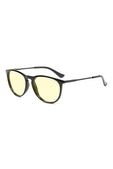 Gunnar, Ochelari uunisex cu lentile ce blocheaza lumina albastra si dioptrie +0.2, pentru calculator Menlo, Negru, 56-18-145 Standard Gunnar, Ochelari uunisex cu lentile ce blocheaza lumina albastra si dioptrie +0.2, pentru calculator Menlo, Negru, 56-18-145 Standard