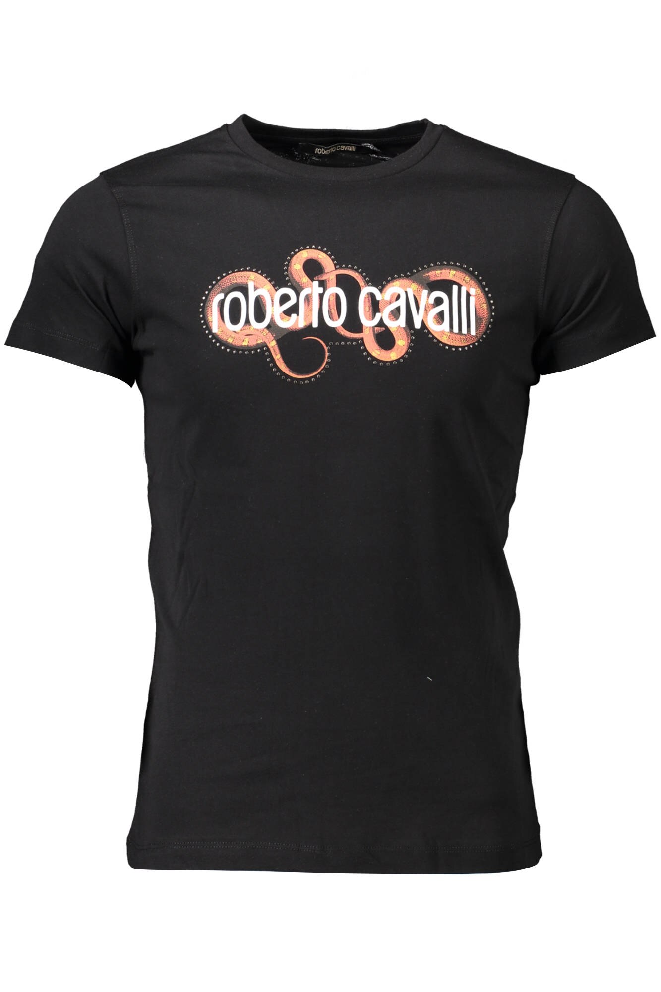 Tricou barbati cu decolteu la baza gatului, Roberto Cavalli, Negru