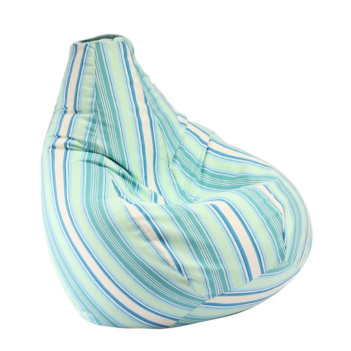 Fotoliu Pufrelax tip Sac Nirvana Hobbit Gama Premium Textil, Bliss, husa detasabila, umplut cu perle polistiren