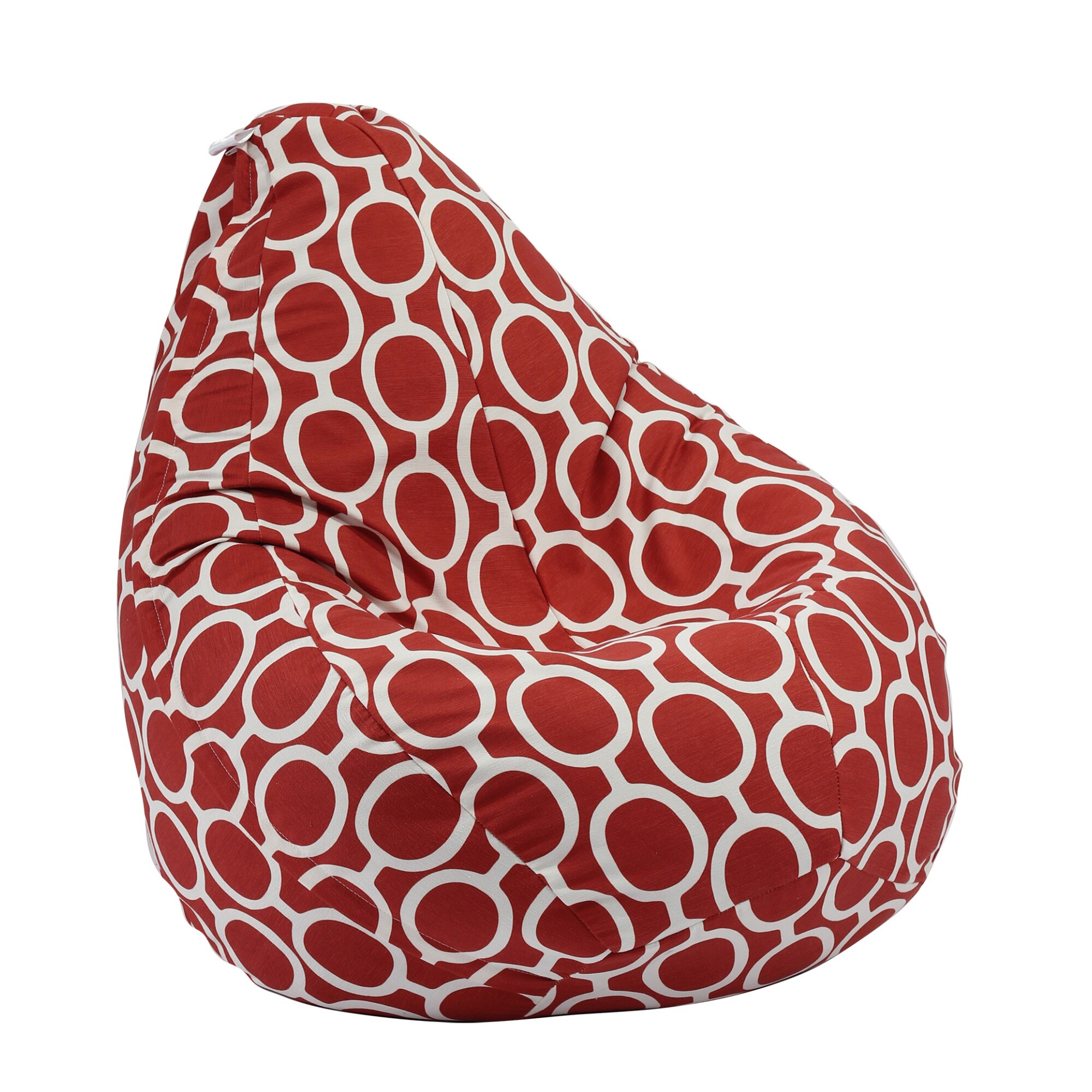 Fotoliu beanbag pentru Copii (4-14 ani), Perry Red (Gama Premium Textil),husa detasabila, umplut cu perle polistiren