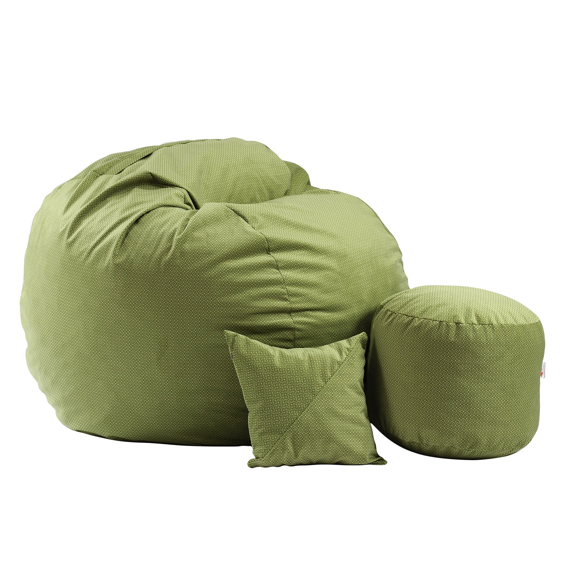 Fotoliu King Size,Otoman cu Perna decorativa, Agama (Gama Premium Textil) umplut cu fulgi de burete memory mix