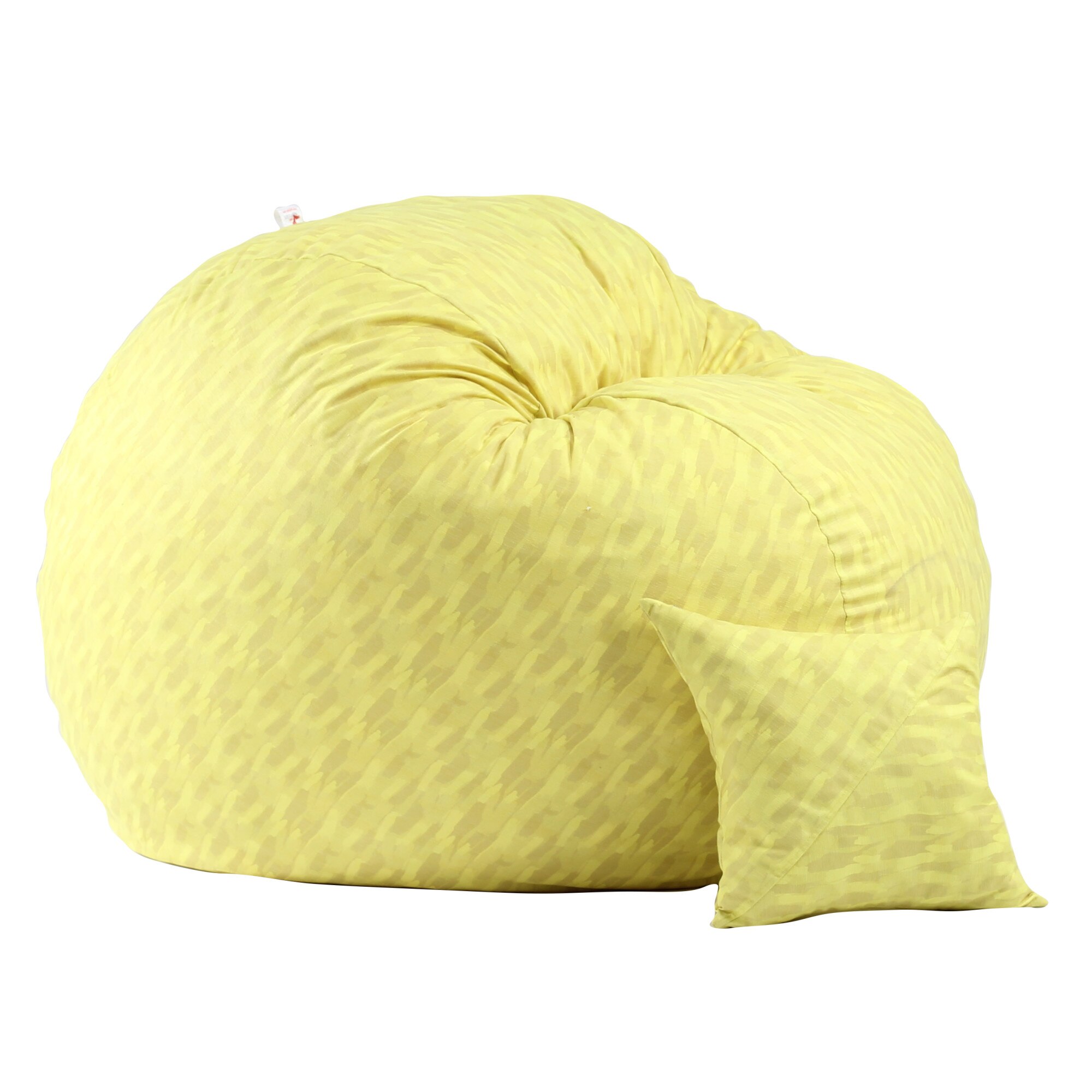 Fotoliu King Size cu Perna decorativa, LuLuLemon (Gama Premium Textil) umplut cu fulgi de burete memory mix