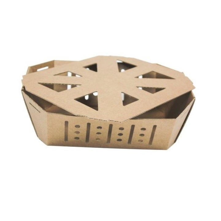 Set 50 ladite de carton pentru fructe si legume, DeaSign, 245x210x80 mm, maro