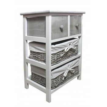 Comoda lemn, 4 sertare, gri, 40x29x58 cm Comoda lemn, 4 sertare, gri, 40x29x58 cm