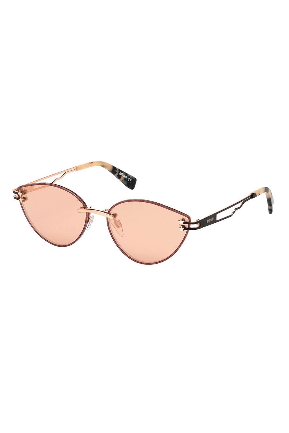 JUST CAVALLI, Ochelari de soare cat-eye, Negru, 59-15-140 Standard