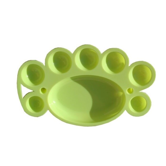 Paleta pentru pictat, 8 compartimente, verde mar