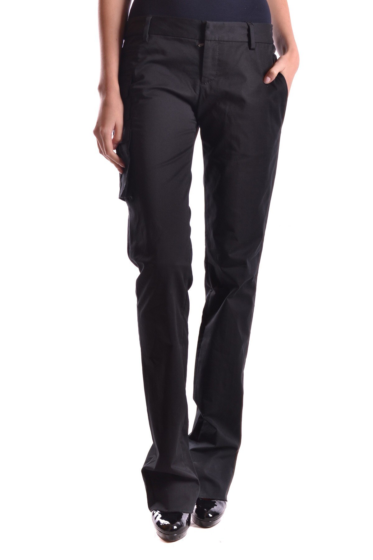 Pantaloni dama Bikkembergs PT2728, Bumbac, Negru, 44 EU