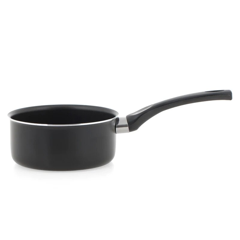 Cratita cu maner, Papilla, aliminiu, negru, 18 cm