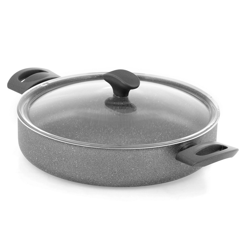 Cratita cu capac Sena, Papilla, aluminiu, gri, 28 cm